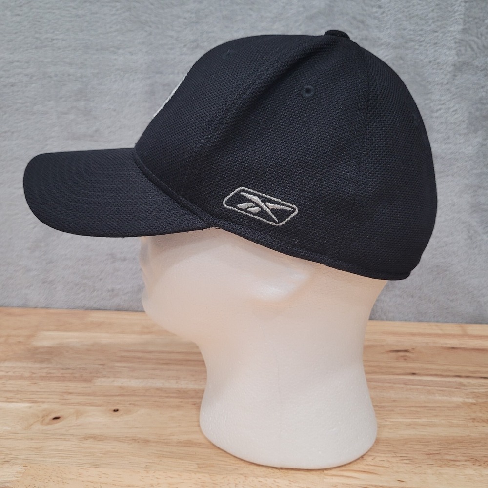 Reebok Basketball Logo Hat Cap XL Black Fitted Sports - Picture 3 of 7